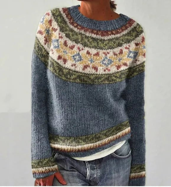 Camille | Striped Boat Neck Knitted Jumper