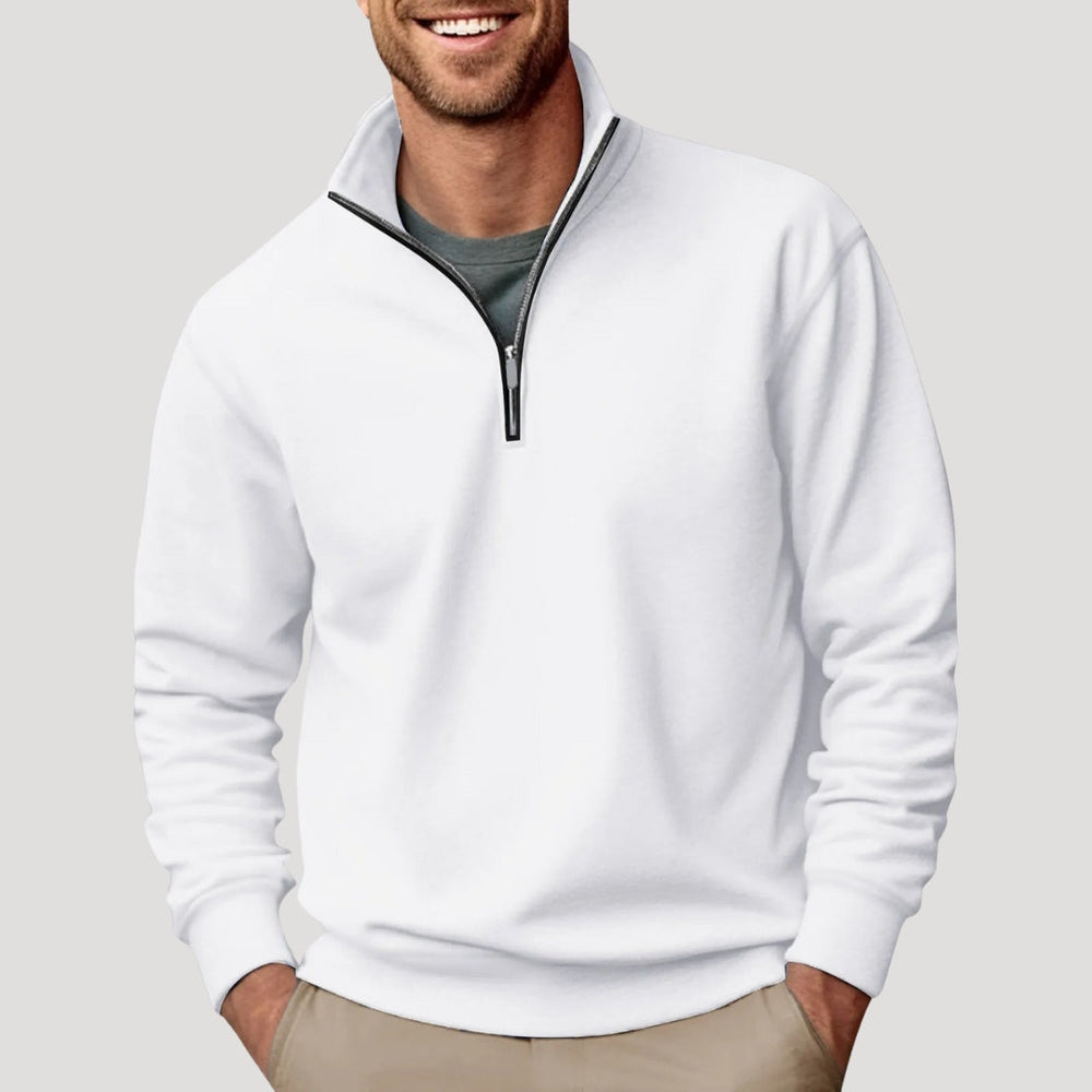 Carl | Quarter Zip Funnel Neck Sweatshirt