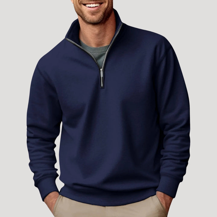 Carl | Quarter Zip Funnel Neck Sweatshirt
