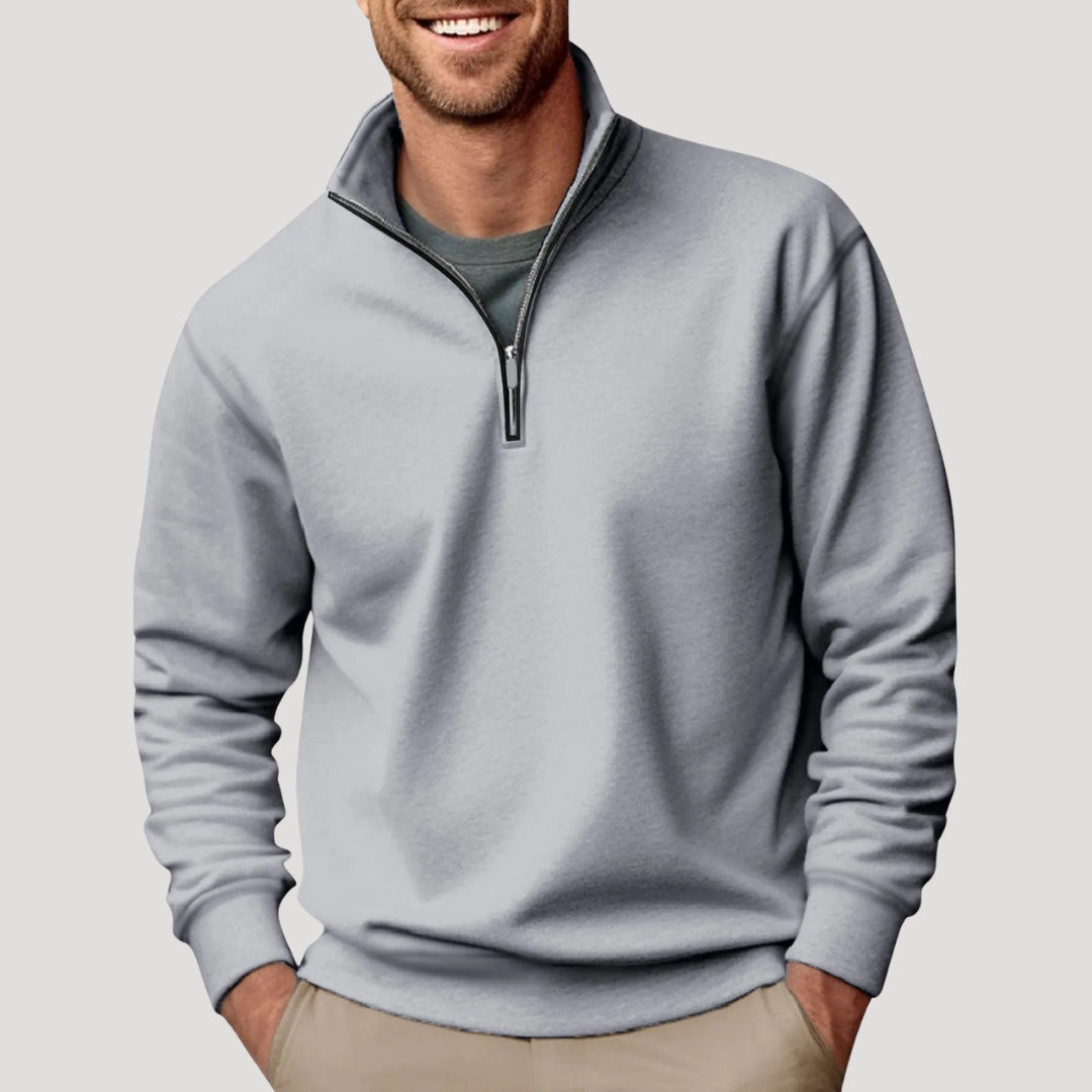 Carl | Quarter Zip Funnel Neck Sweatshirt