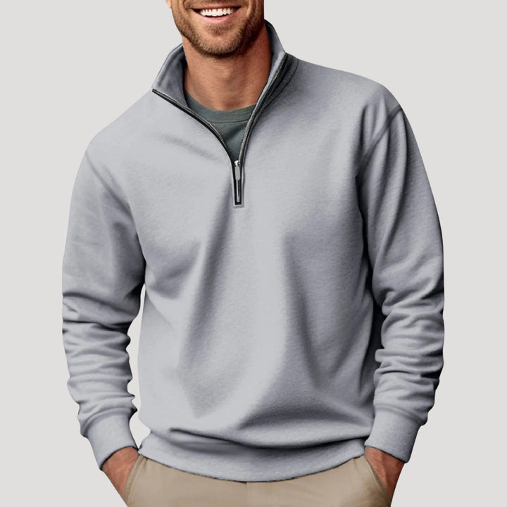 Carl | Quarter Zip Funnel Neck Sweatshirt