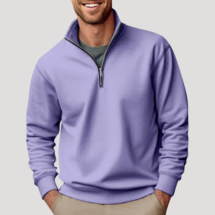 Carl | Quarter Zip Funnel Neck Sweatshirt