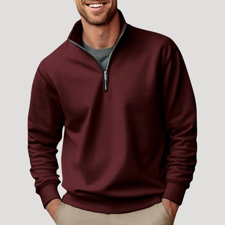 Carl | Quarter Zip Funnel Neck Sweatshirt