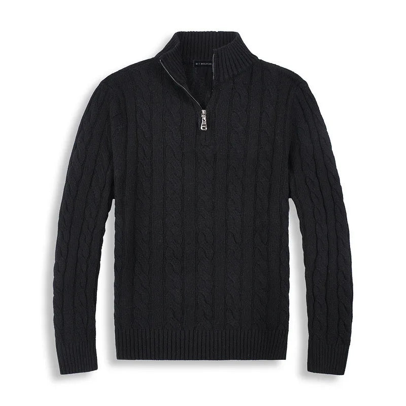 Carlos | Cable Knit Half-Zip Cotton Jumper