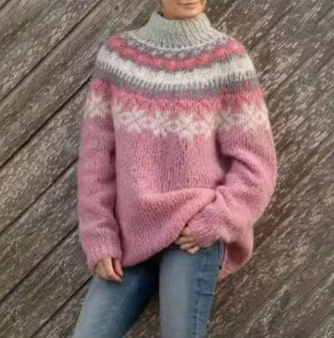 Cassandra | Nordic Patterned Round Neck Jumper