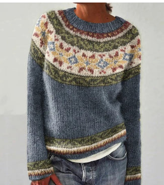 Charlotte | Fair Isle Yoke Boat Neck Jumper