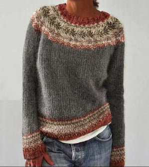 Charlotte | Fair Isle Yoke Boat Neck Jumper