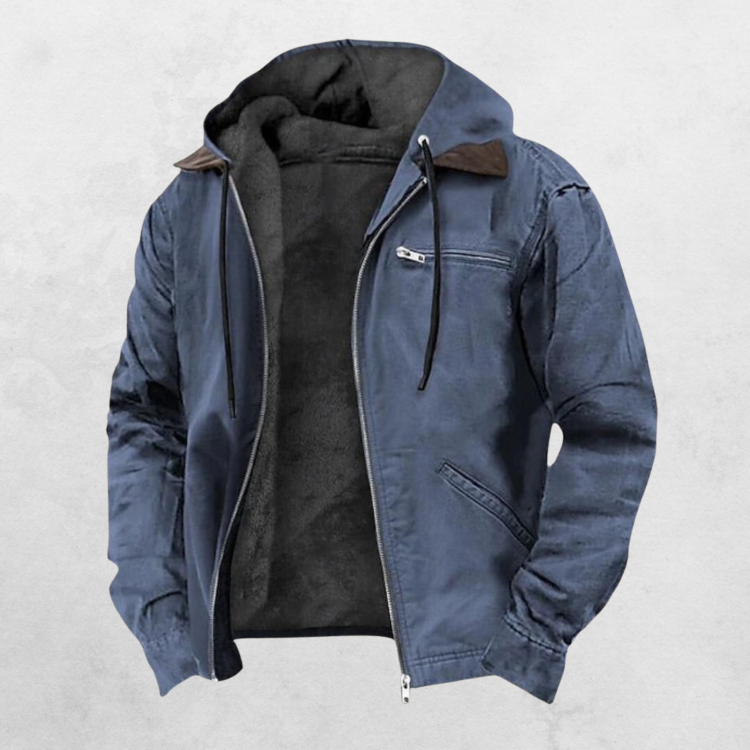Curtis | Fleece Lined Hooded Zip Jacket