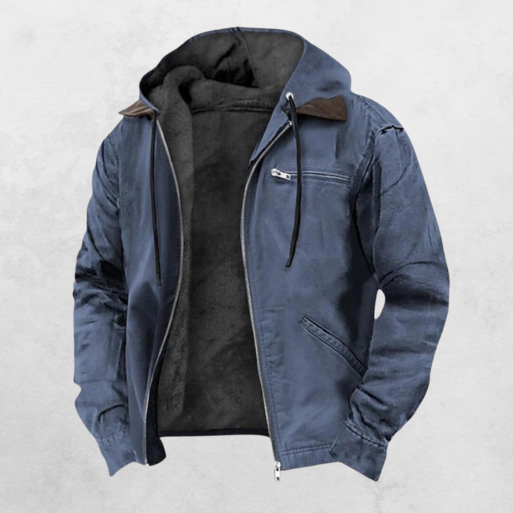 Curtis | Fleece Lined Hooded Zip Jacket
