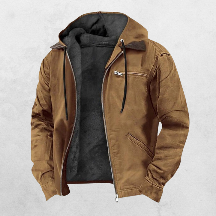 Curtis | Fleece Lined Hooded Zip Jacket