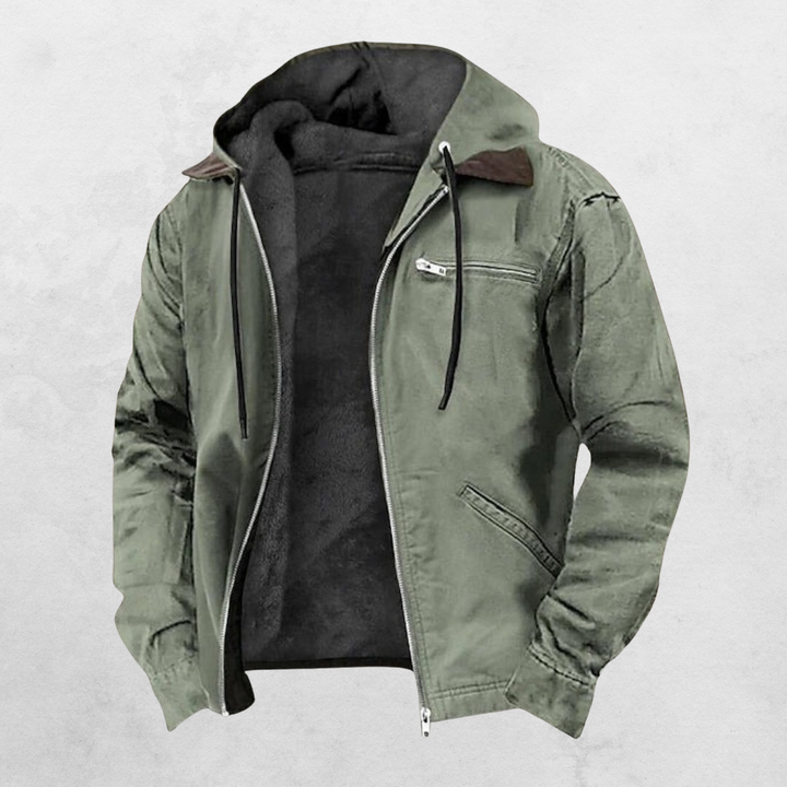 Curtis | Fleece Lined Hooded Zip Jacket