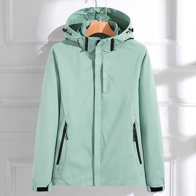 Elaine | Hooded Zip-Up Waterproof Rain Jacket