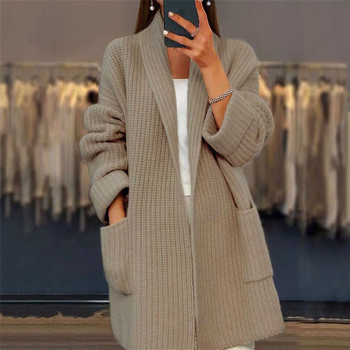 Evelyn | Ribbed Open Front Oversized Cardigan