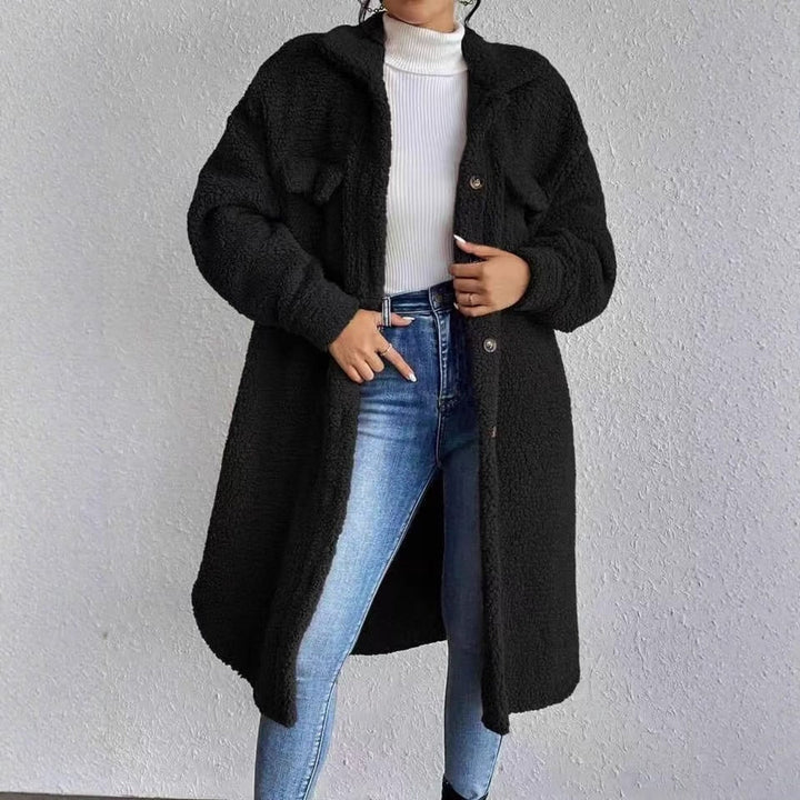 Gillian | Longline Teddy Button-Front Coat