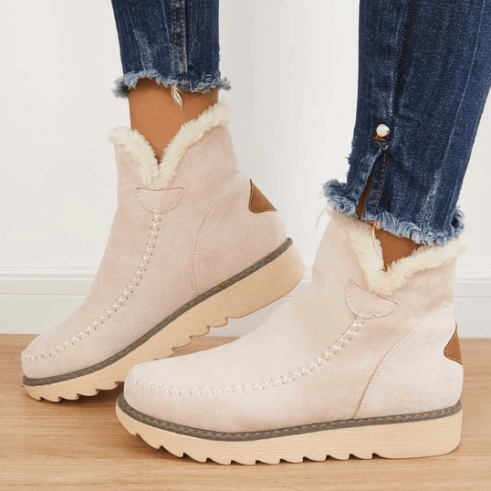 Haley | Faux Fur Lined Platform Ankle Boots
