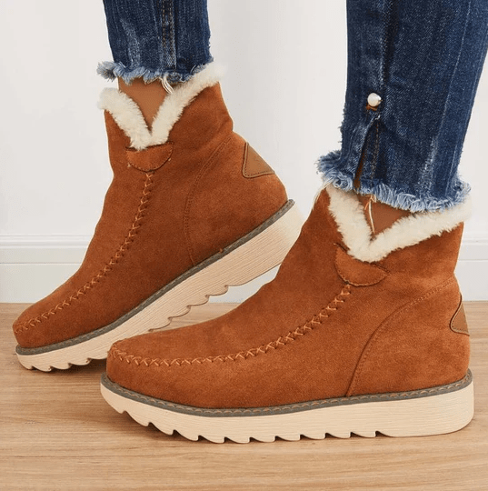 Haley | Faux Fur Lined Platform Ankle Boots