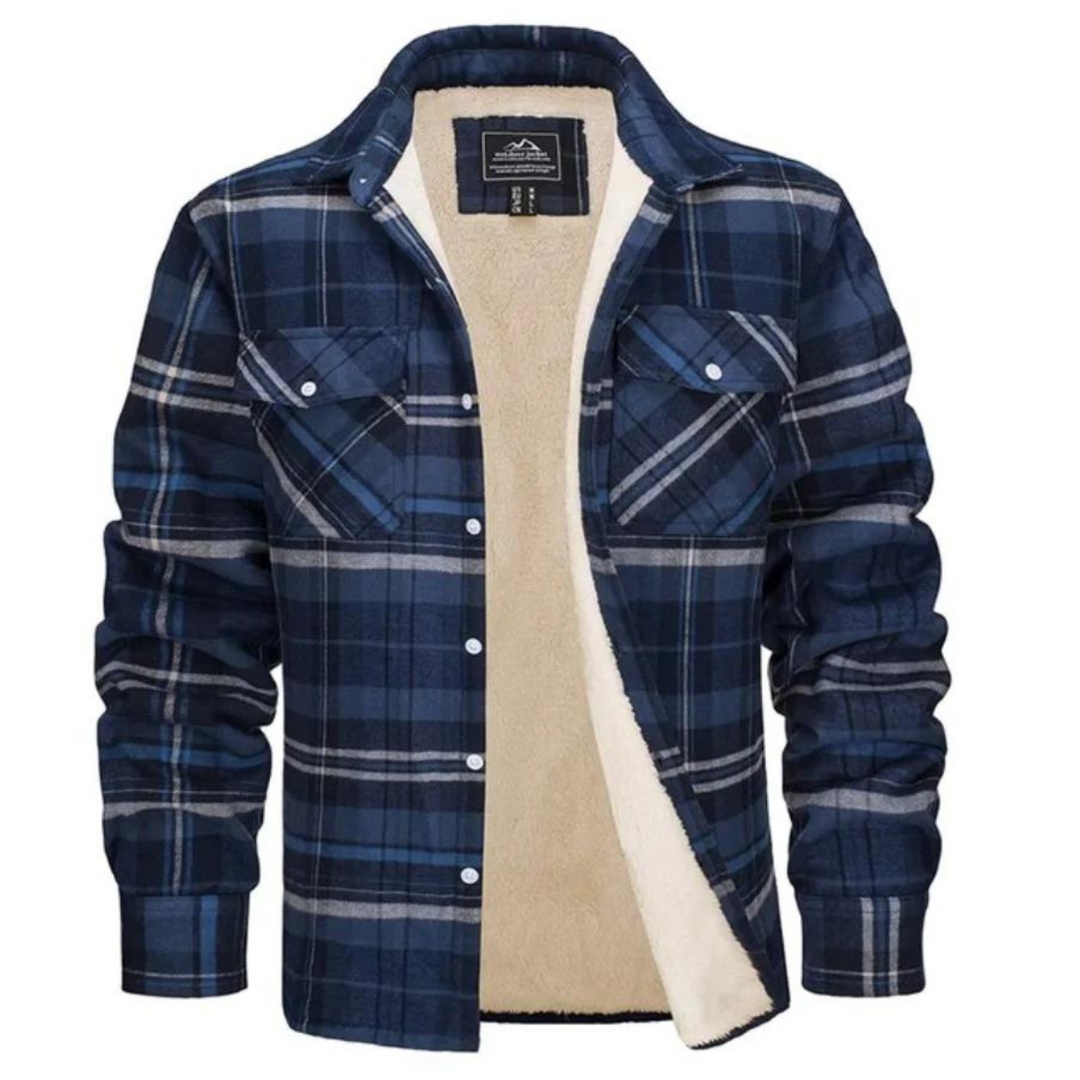 Hank | Sherpa Lined Checked Shirt Jacket