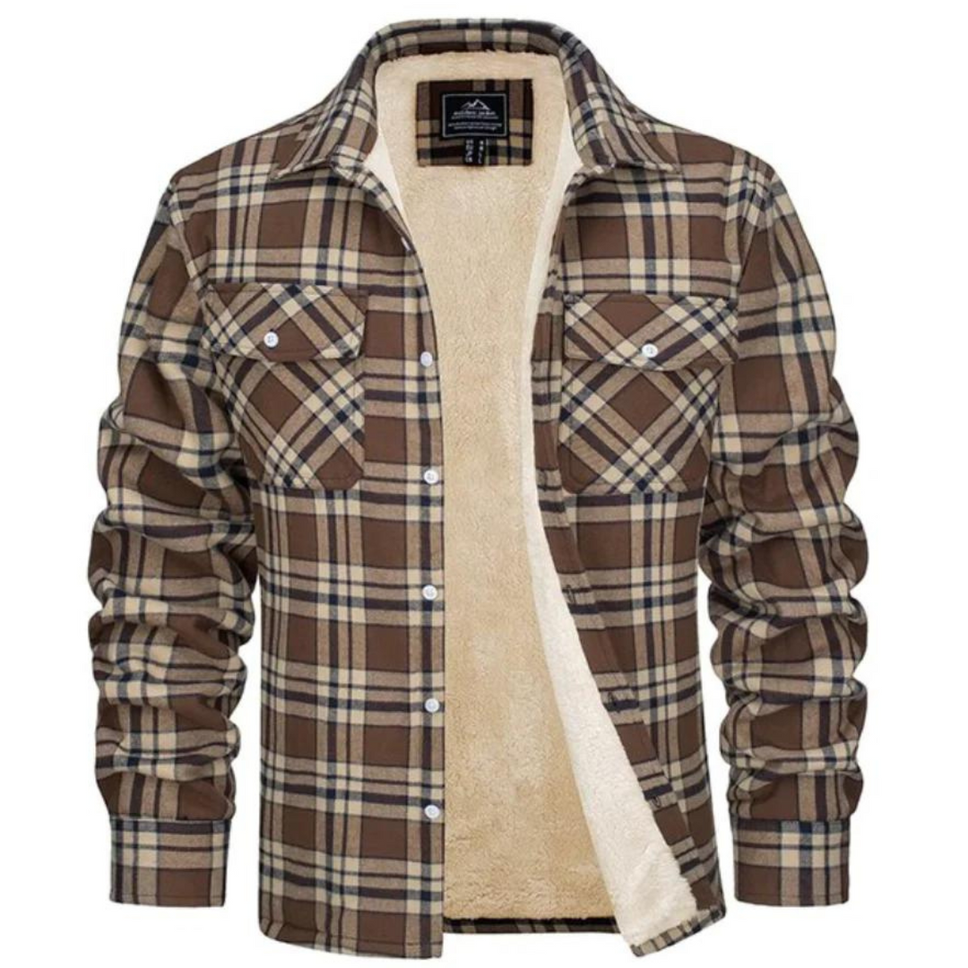 Hank | Sherpa Lined Checked Shirt Jacket