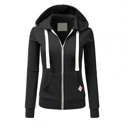 Hannah | Drawstring Hooded Zip-Up Sweatshirt