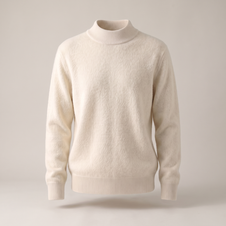 Harriet | Mock Neck Ribbed Trim Knit Jumper