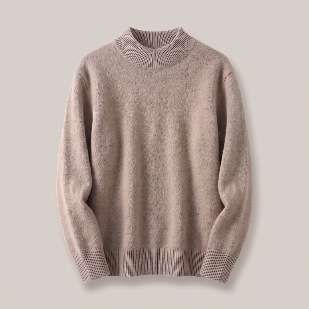 Harriet | Mock Neck Ribbed Trim Knit Jumper