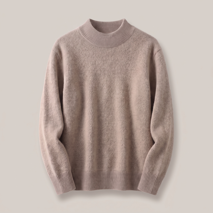 Harriet | Mock Neck Ribbed Trim Knit Jumper