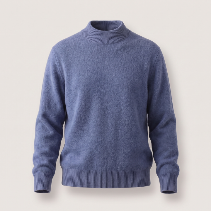 Harriet | Mock Neck Ribbed Trim Knit Jumper