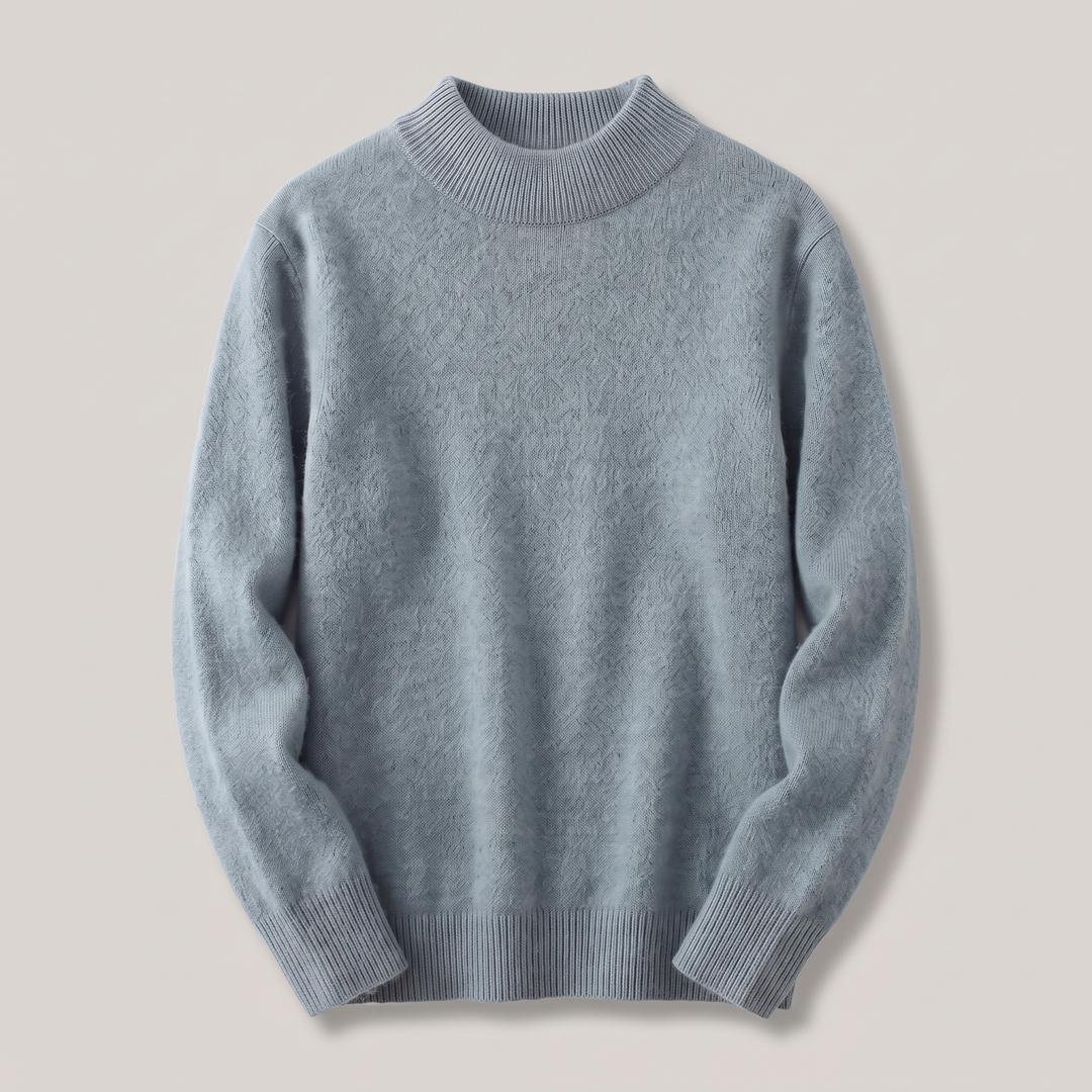Harriet | Mock Neck Ribbed Trim Knit Jumper