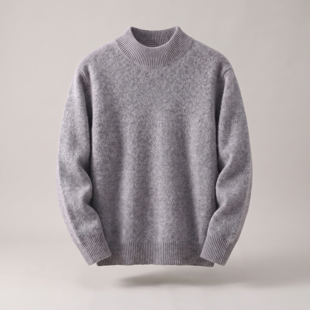 Harriet | Mock Neck Ribbed Trim Knit Jumper