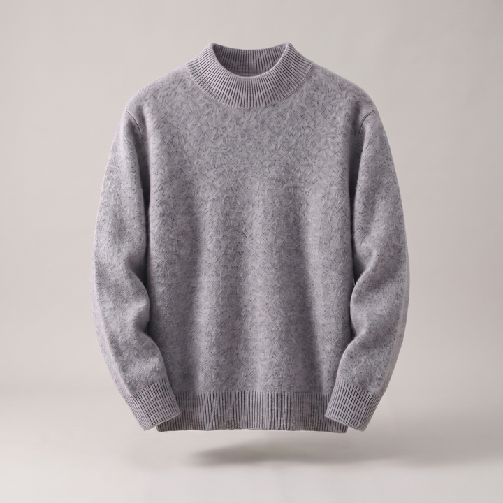 Harriet | Mock Neck Ribbed Trim Knit Jumper