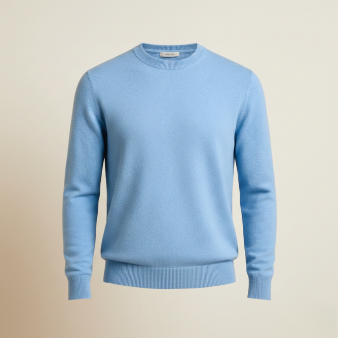 Harvey | Crew Neck Ribbed Trim Knit Jumper