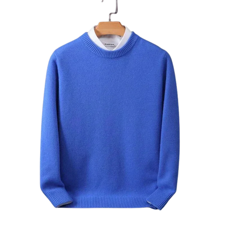 Harvey | Crew Neck Ribbed Trim Knit Jumper
