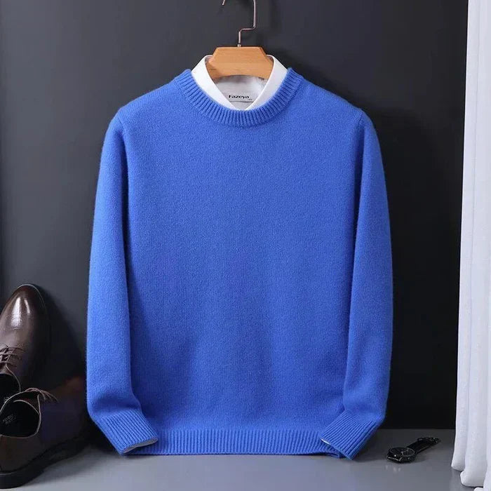 Harvey | Crew Neck Ribbed Trim Knit Jumper