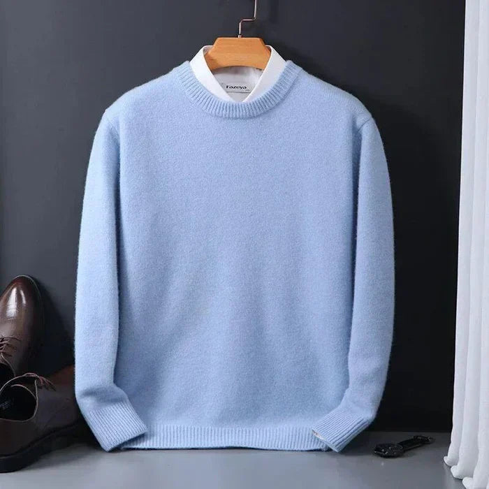 Harvey | Crew Neck Ribbed Trim Knit Jumper
