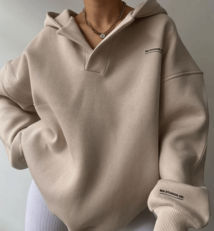 Ivy | Notch Neck Oversized Hoodie
