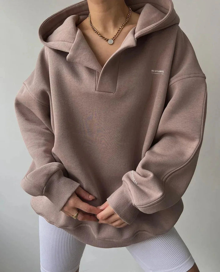 Ivy | Notch Neck Oversized Hoodie