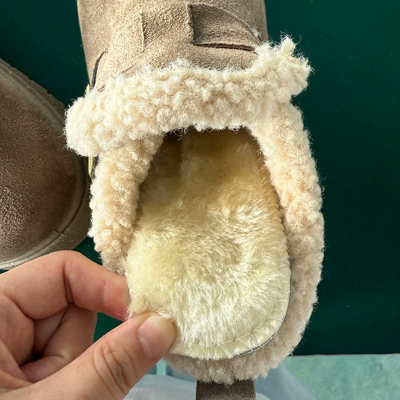 Jacqueline | Faux Shearling Trim Platform Ankle Boot