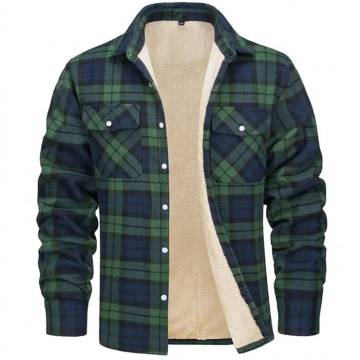 James | Sherpa Lined Checked Shirt Jacket