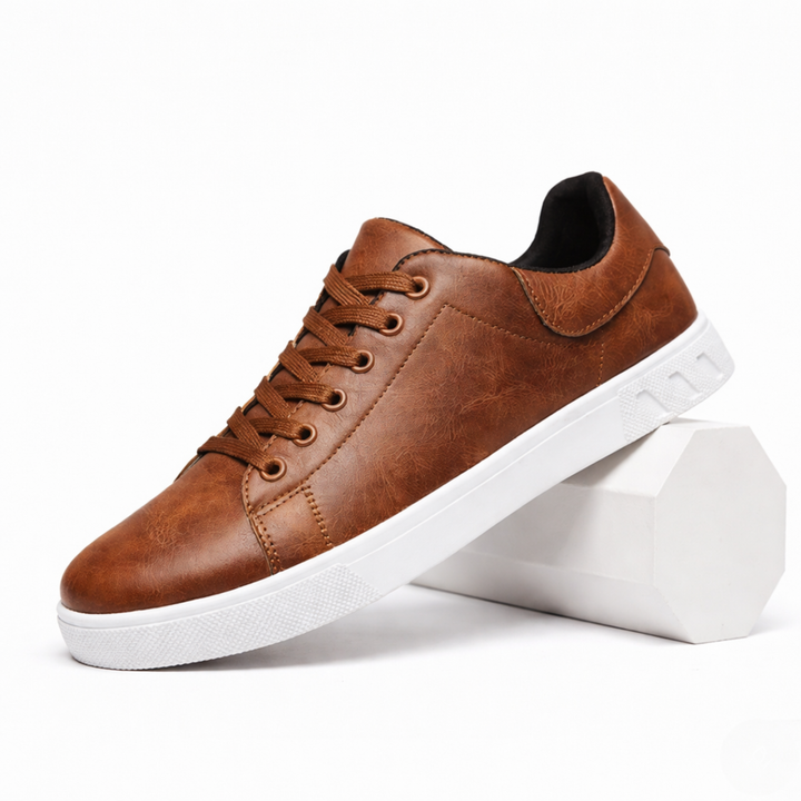Jared | Textured Lace-Up Low-Top Trainers