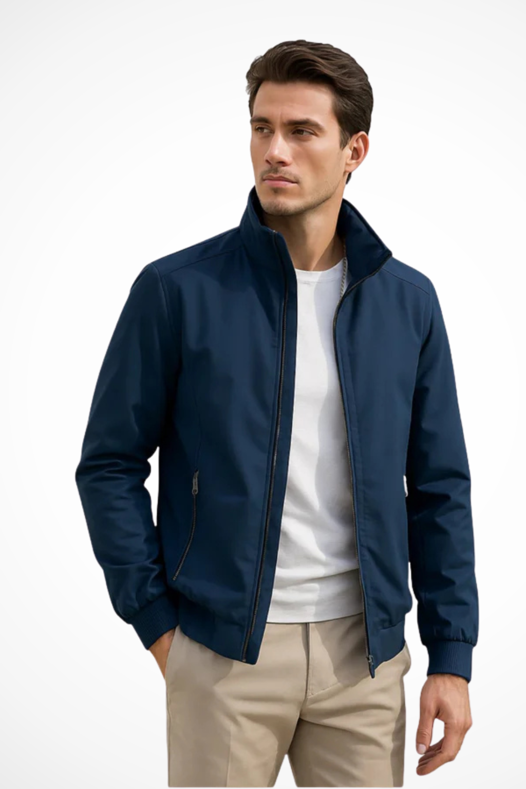 Jose | Stand Collar Zip-Up Bomber Jacket