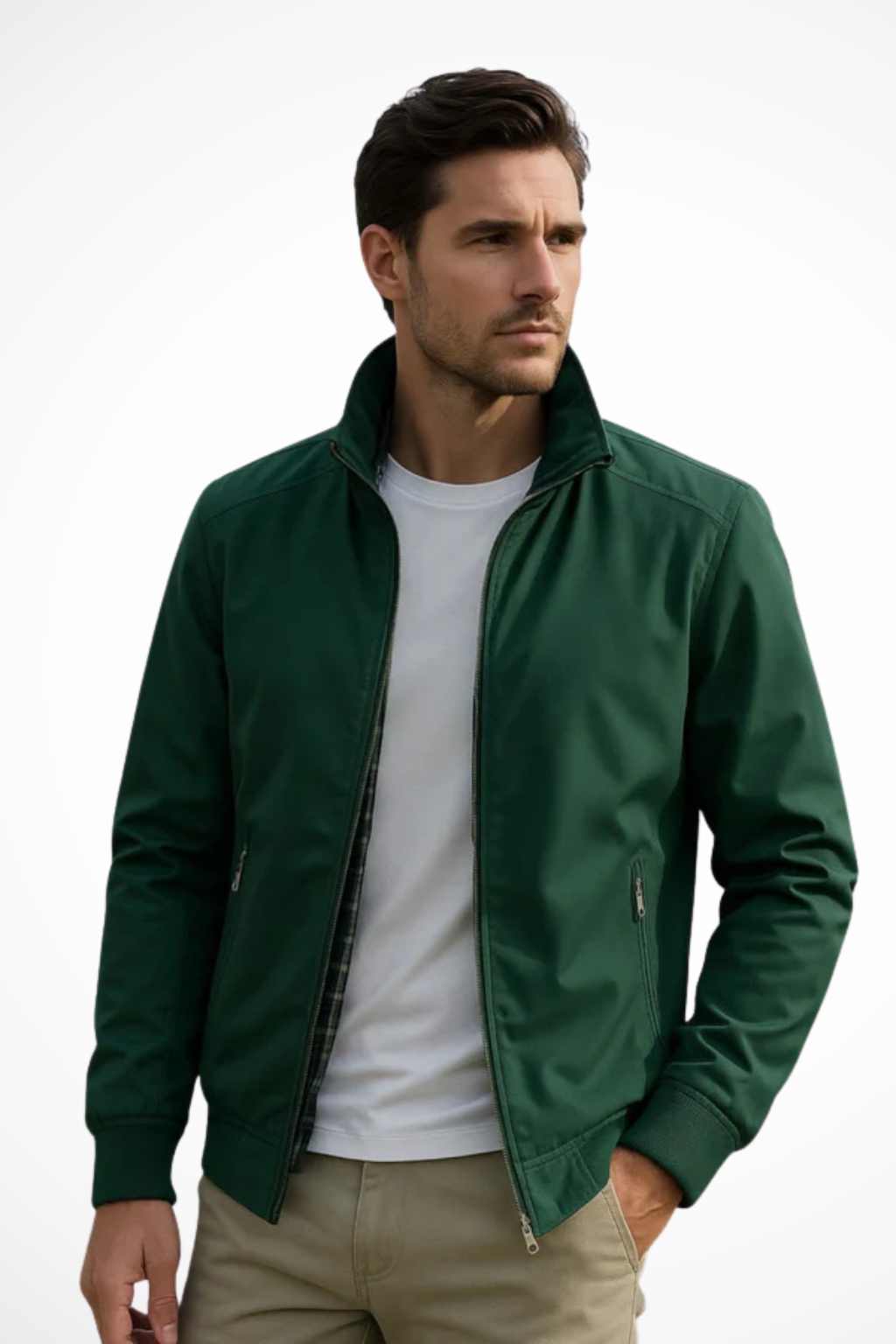 Jose | Stand Collar Zip-Up Bomber Jacket