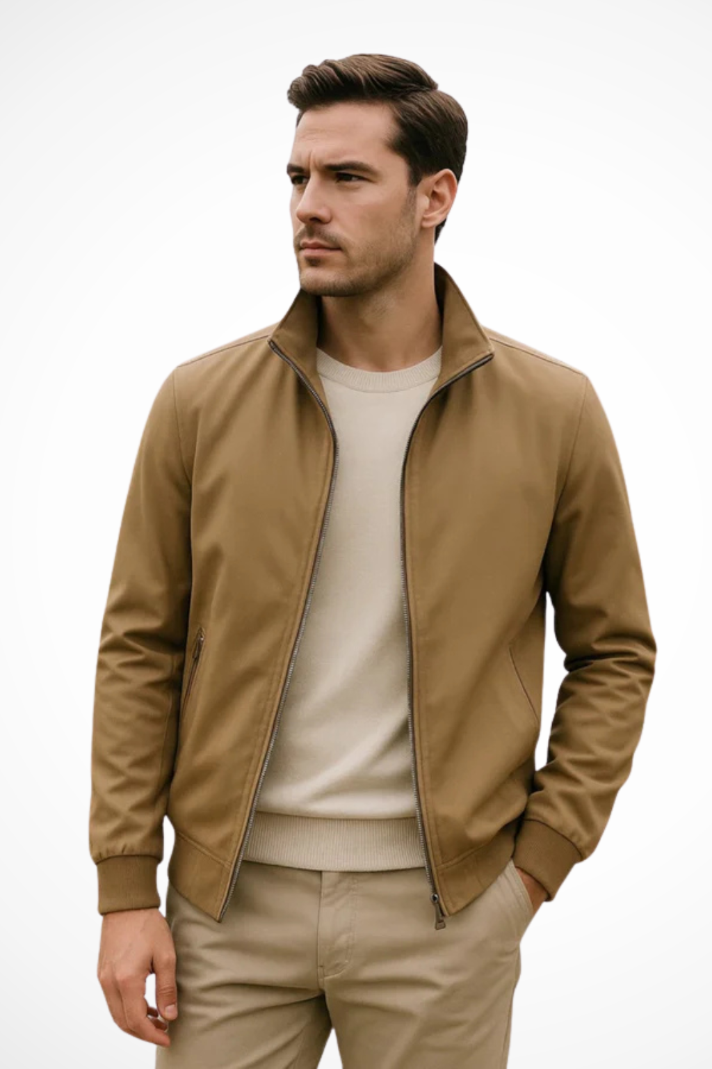 Jose | Stand Collar Zip-Up Bomber Jacket