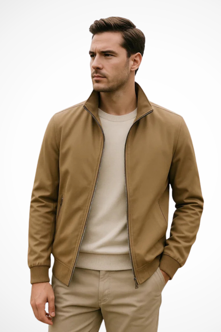 Jose | Stand Collar Zip-Up Bomber Jacket
