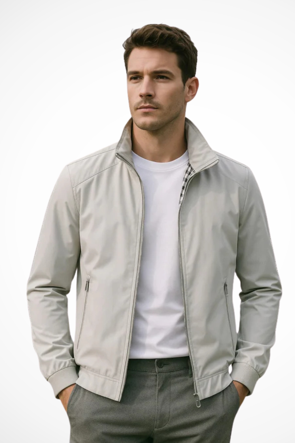 Jose | Stand Collar Zip-Up Bomber Jacket