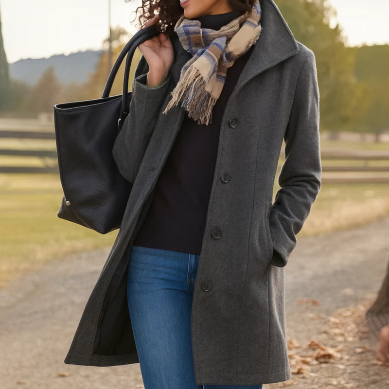 Karen | Hooded Button-Up Longline Coat