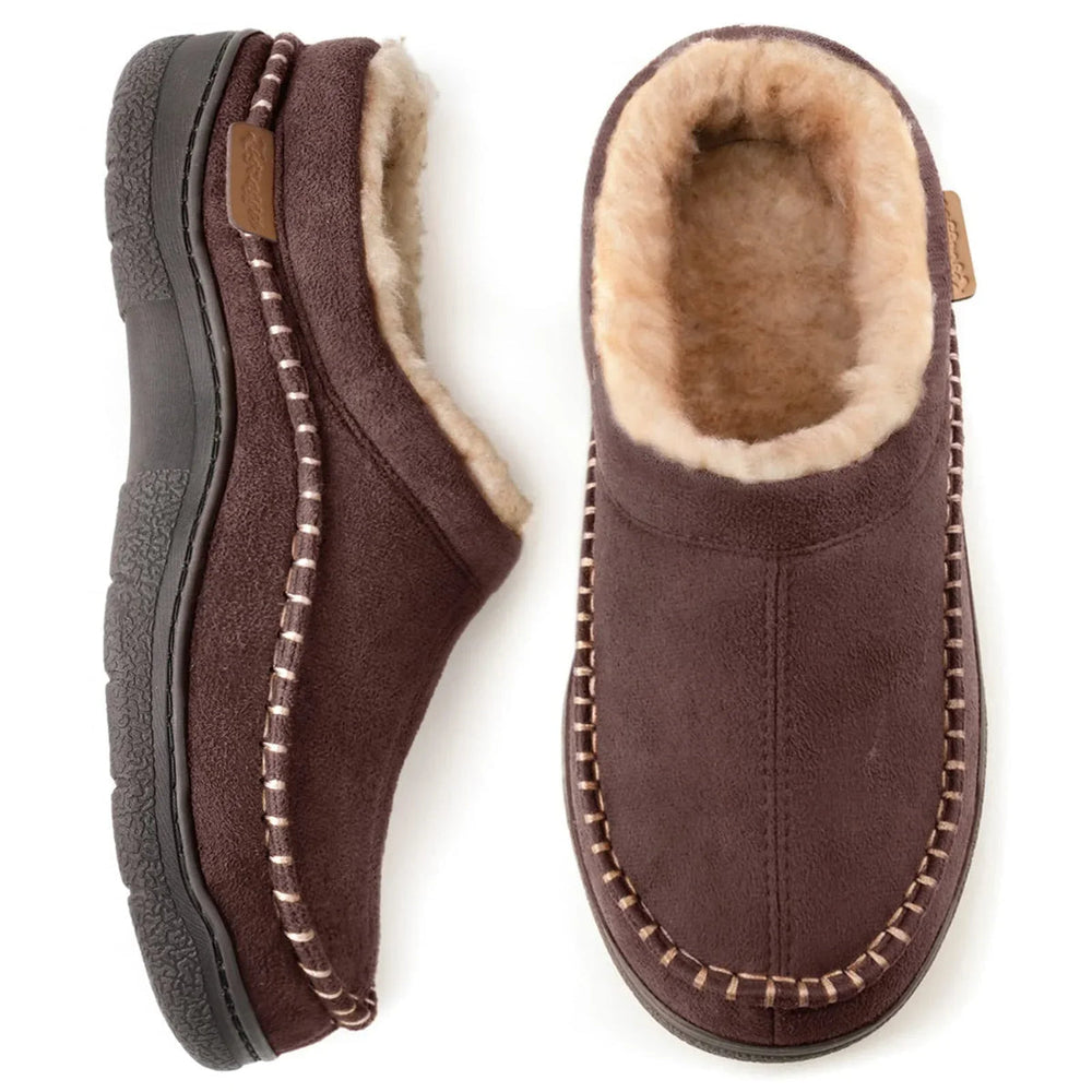 Kieran | Faux Suede Fleece Lined Clog Slippers