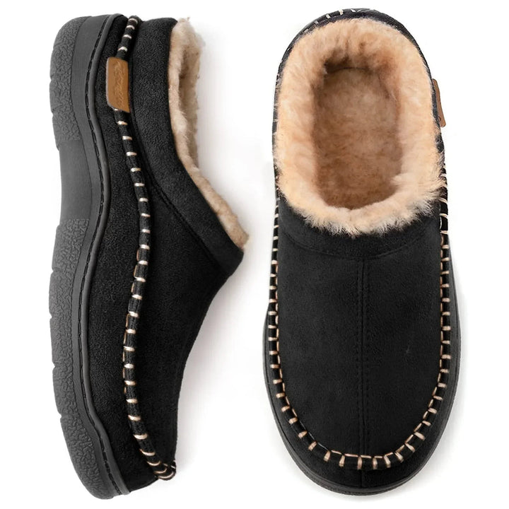 Kieran | Faux Suede Fleece Lined Clog Slippers