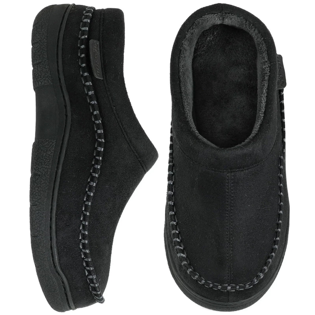 Kieran | Faux Suede Fleece Lined Clog Slippers