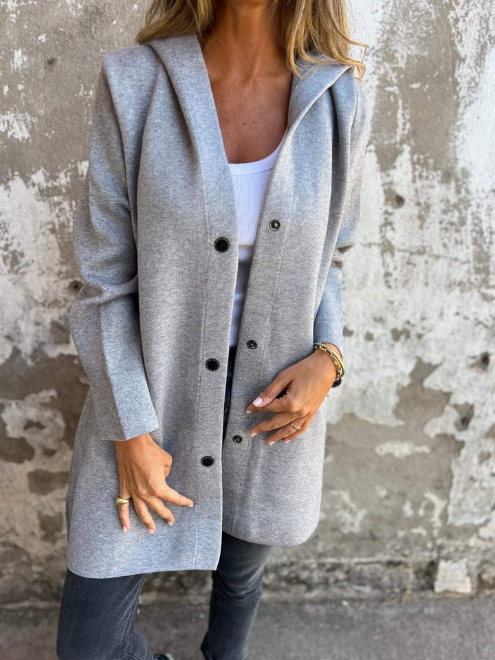 Kristin | Hooded Longline Knit Cardigan