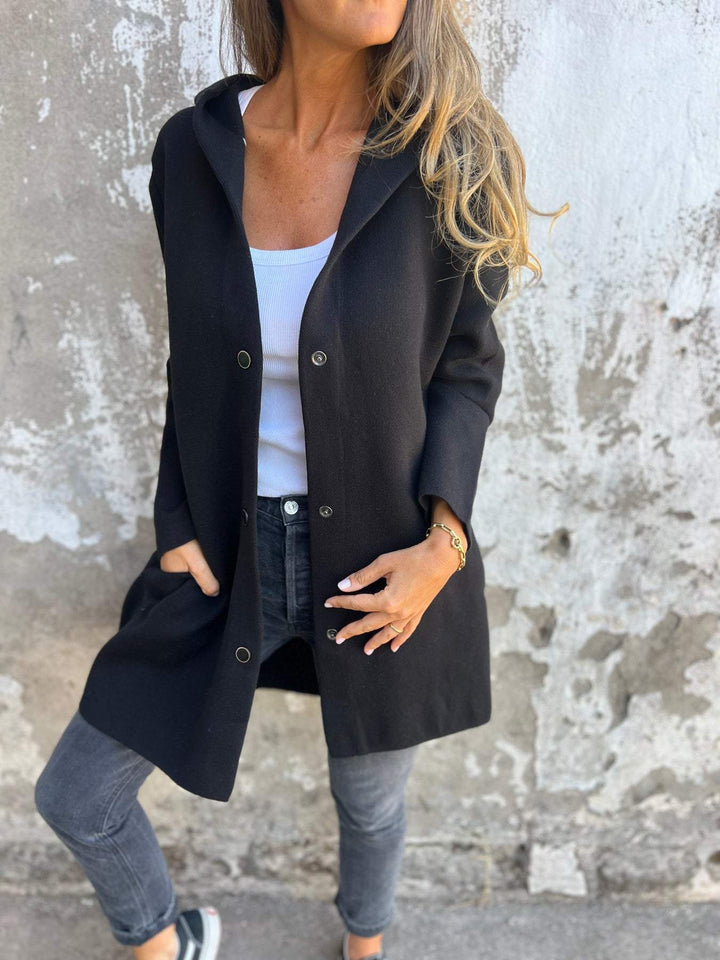 Kristin | Hooded Longline Knit Cardigan